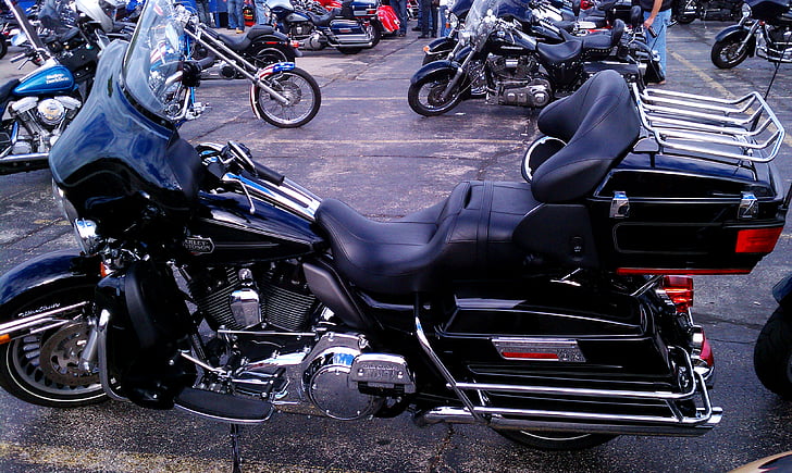 Harley davidson, moto, moto, motor, passeio, helicóptero, transporte