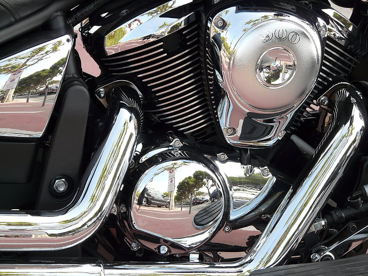 cruiser, engine, Motorcycle, Chrome, Technology, Exhaust, Metal