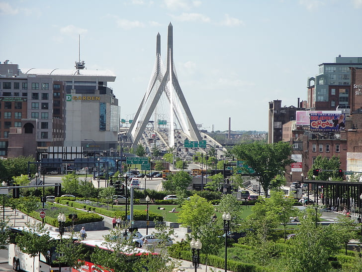 Boston, paesaggio, architettura, Stati Uniti d'America, città, America, centro città