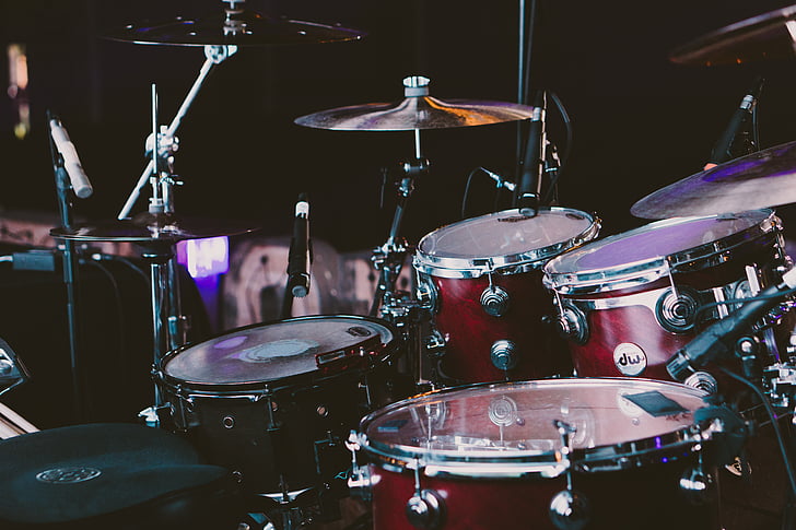 drum set, drums, musical instruments