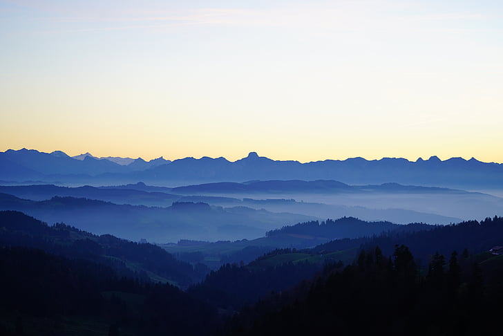 Stockhorn, nebellandschaft, alps de Berna, Emmental, muntanyes, alpí, Oberland bernés