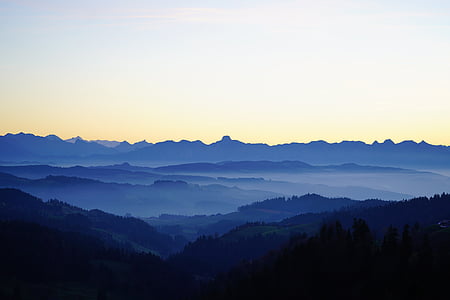 stockhorn, nebellandschaft, Bernese alps, Ementāles siers, kalni, Alpu, Bernese oberland