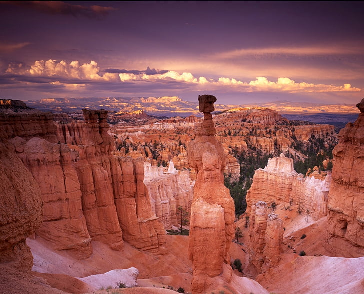 landskapet, Tors hammer, Bryce canyon, Utah, Hoodoo, steiner, erosjon