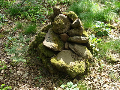 rotsohlberg, Palatijnse bos, Top, Boven, teken, symbool, stenen