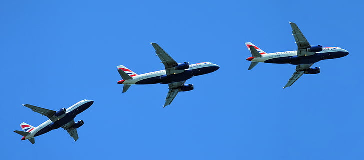 British airways, plano, británico, transporte, viajes, avión, transporte