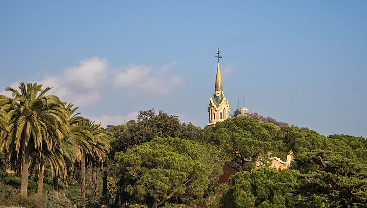 Gaudi, Güell parks, arhitektūra, Barcelona, Spānija, Eiropa, orientieris