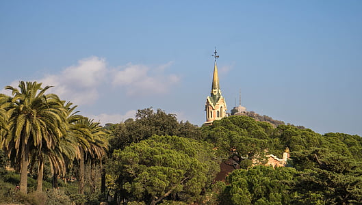 Gaudi, park Güell, het platform, Barcelona, Spanje, Europa, Landmark