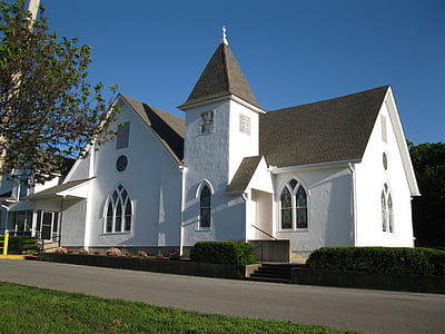 kirke, Christian, arkitektur, Steeple, Siloam springs, Arkansas