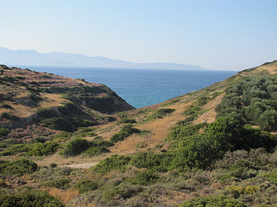 krajolik, Prikaz, mediteranska, Otok Kreta, odmor