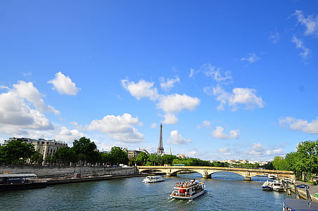 Paris, Eiffelturm, Europa, Fluss seine, seine, Turm, Frankreich