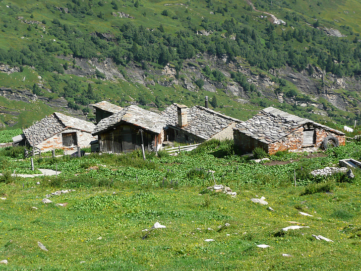 fjällstugor, bergen, vandring, Hut, Alm, Schweiz, Alpine hut