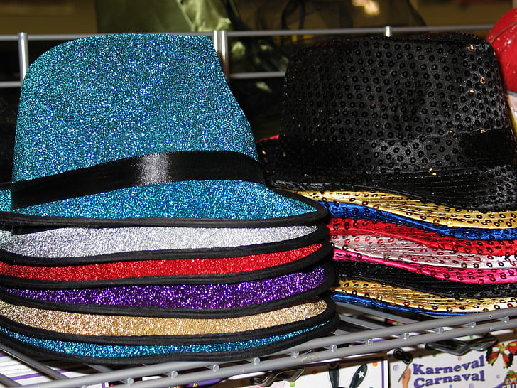 Carnival, Carnival hat, hattu, Glitter, kimallus, puku, sisustus