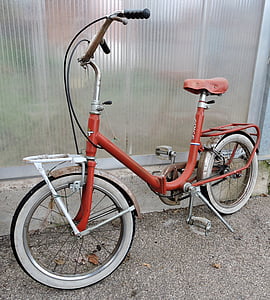 bicicleta, velho, vintage, rodas, sela, guidão, pedais