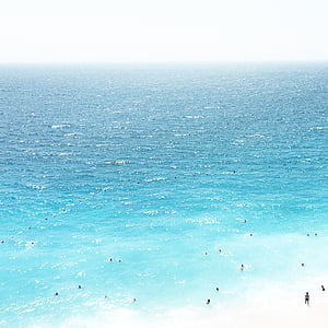 plaj, okyanus, açık havada, insanlar, Deniz, deniz manzarası, Yaz