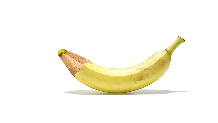 plátano, pluma, licencia, saludable, vitaminas, delicioso, fruta