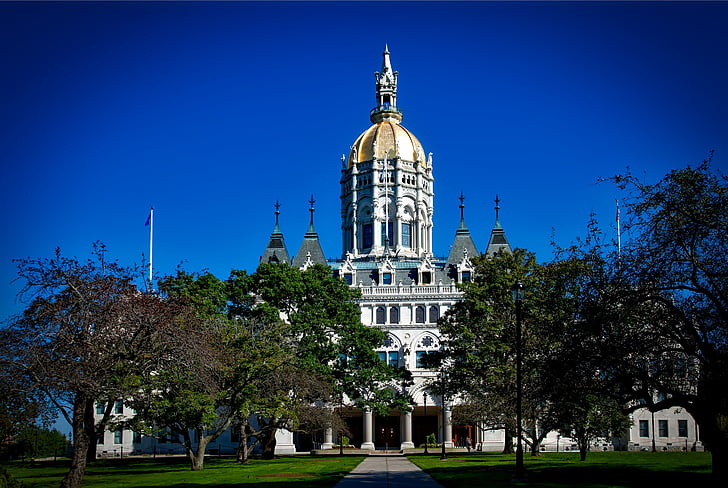 Hartford, Connecticut, Capitólio do estado, edifício, estrutura, Capitol, arquitetura