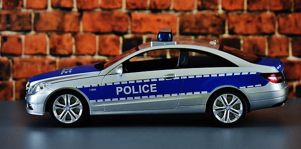 Mercedes benz, mudel auto, politsei, patrull auto, sõidukite, mänguasja auto, sõiduki