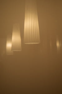 лампи, огледало, Отразявайки, мъгливо, безцветен, фон, светлина
