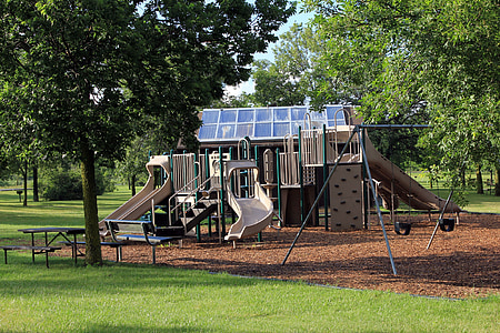 parc infantil, zona d'esbarjo, EUA, Wisconsin, Richard bong zona d'oci, recreació, l'aire lliure