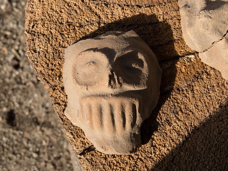 грязелікування, землі, Мексика, обличчя, череп, смерть