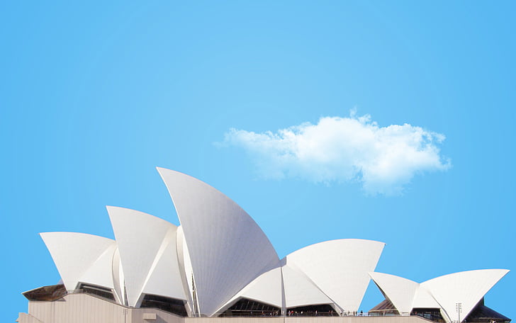 het platform, Australië, gebouw, dak, hemel, Sydney, Sydney opera house