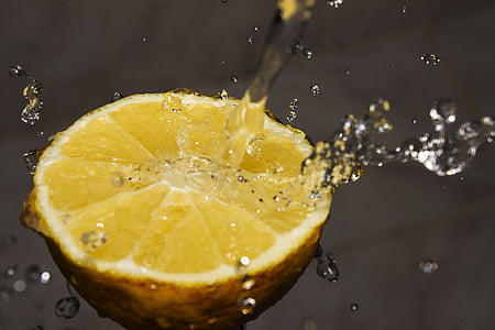 фрукты, Лимон, Лимонад, кислый, всплеск, воды