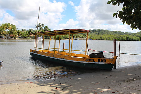 båt, massagueira, landskapet, Rio, båt maceió, turbåt