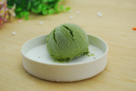 ice cream, green, dessert