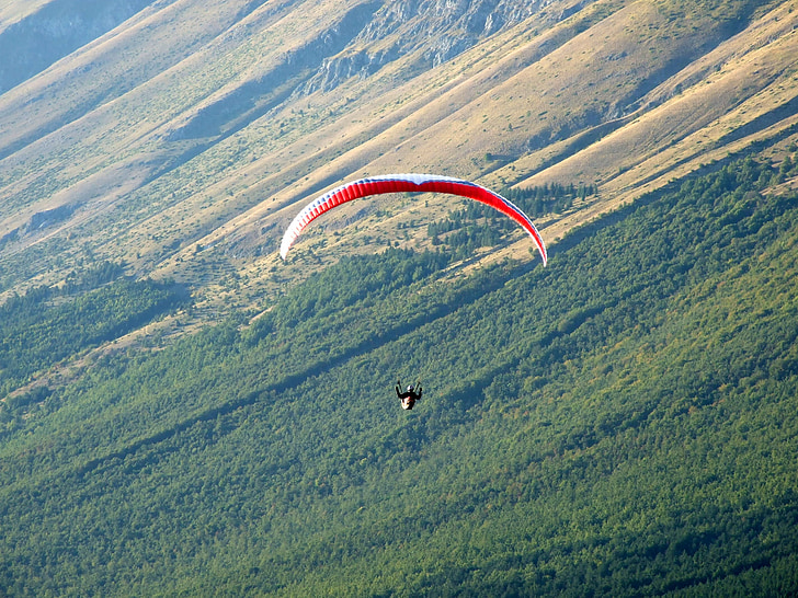 Fallschirm, Paragliding, Extreme sport, Sport, Wind, Berg, lenken Sie Ihr Kite-Segeln