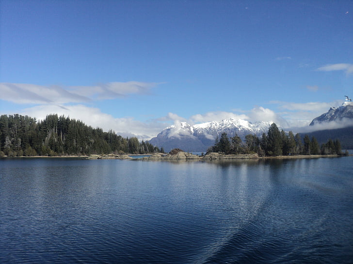 snow, lake, bariloche