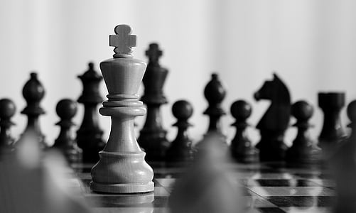 ajedrez, rey, partido, simbolismo