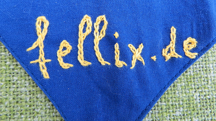 scarf, embroidery, font
