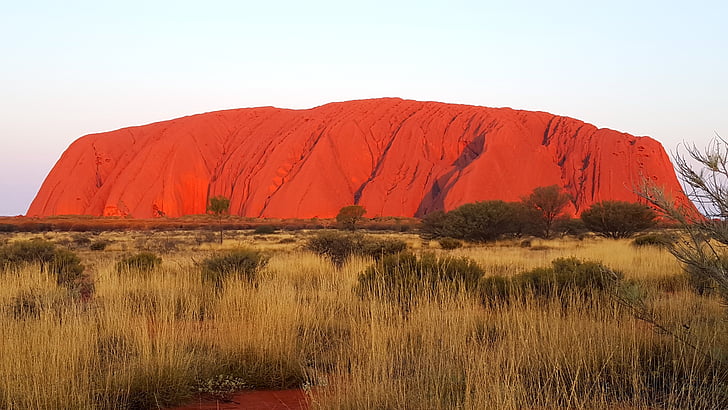 Rock, czerwony, Ayers, Pustynia, Outback, Natura, terytorium