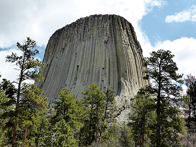 naturaleza, roca, Parque Nacional, Torre del diablo, paisaje, América, lugar famoso