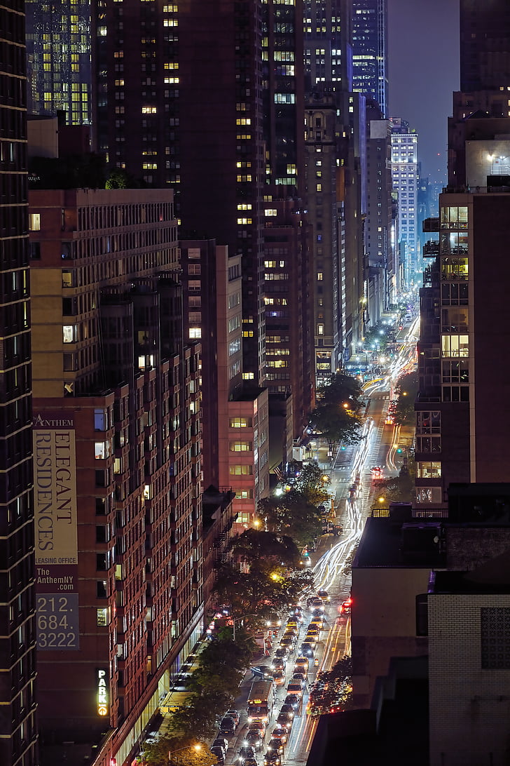 urbain, ville, New york, paysage urbain, rue, bâtiment, architecture