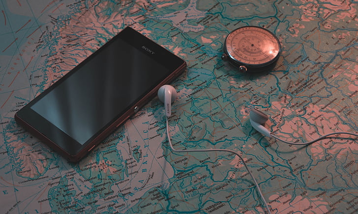 smartphone, musik, Sony, resor, tid, klocka, Traveler