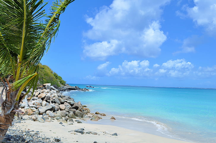 ön, paradis, havet, Holiday, Tropical, Karibien, resor
