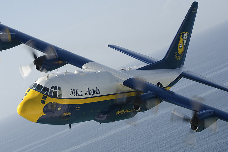 c-130, Hercules, Blue angels, Marinha, voo, militar, Estados Unidos da América