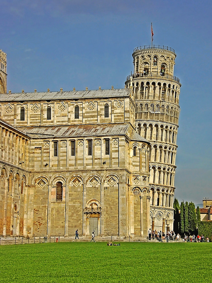 tårn i pisa, arkitektur, monument, Italien