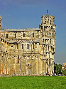 Menara pisa, arsitektur, Monumen, Italia