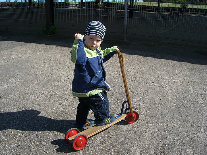 Anak laki-laki, Roller, anak kecil, otot, kuat, anak, skateboarding