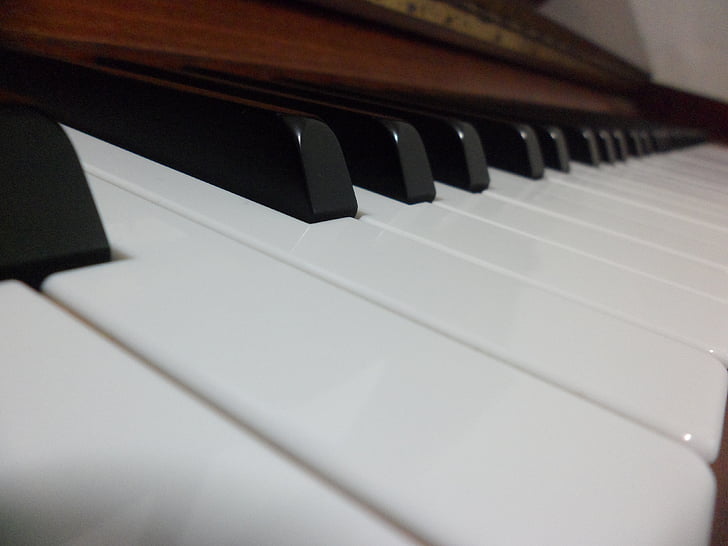 piano, instrumento, música, teclado