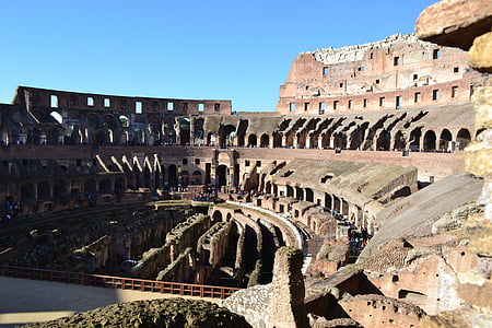 coliseum, rome, italy, arena, antique, amphitheater, roman