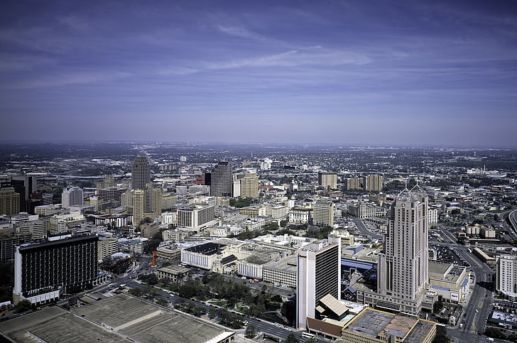 san antonio, Texas, đường chân trời, Trung tâm thành phố, thành phố, xây dựng, cảnh quan thành phố