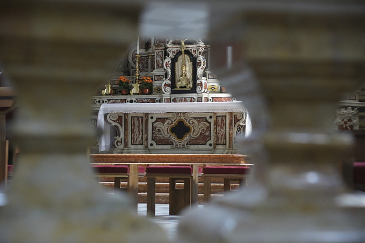 oltář, kostel, barokní, pilíř