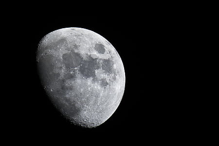 mesiac, teleobjektív, kráter, noc, Astronómia, povrch mesiaca, Príroda