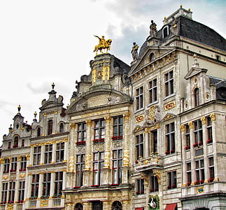 Brussel, Belgia, Grand place, bangunan, objek wisata, Eropa, arsitektur