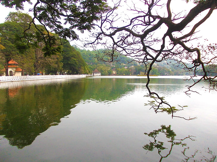 Kandy-sjön, sjön, Kandy, Sri lanka, mawanella, Ceylon