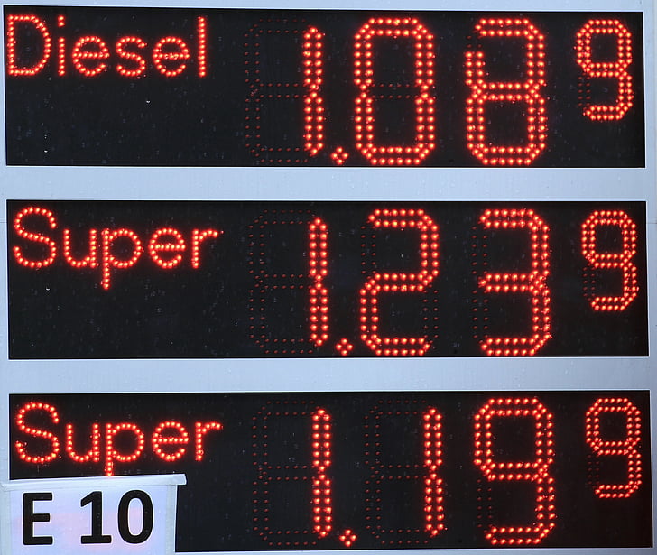 refuel, petrol stations, ad, oil price, gasoline prices, scoreboard, gas pump