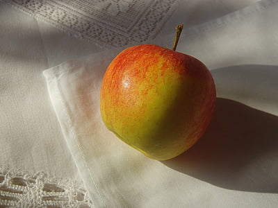 яблуко, скатертини, прикраси столу, настрій